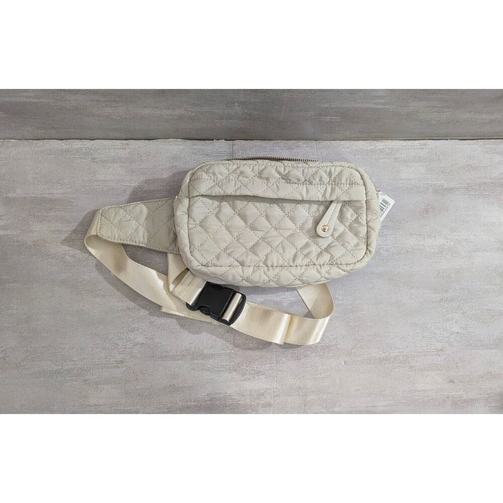 Off-White Quilt Stitching Belt Hip Bag - Urban Expressions